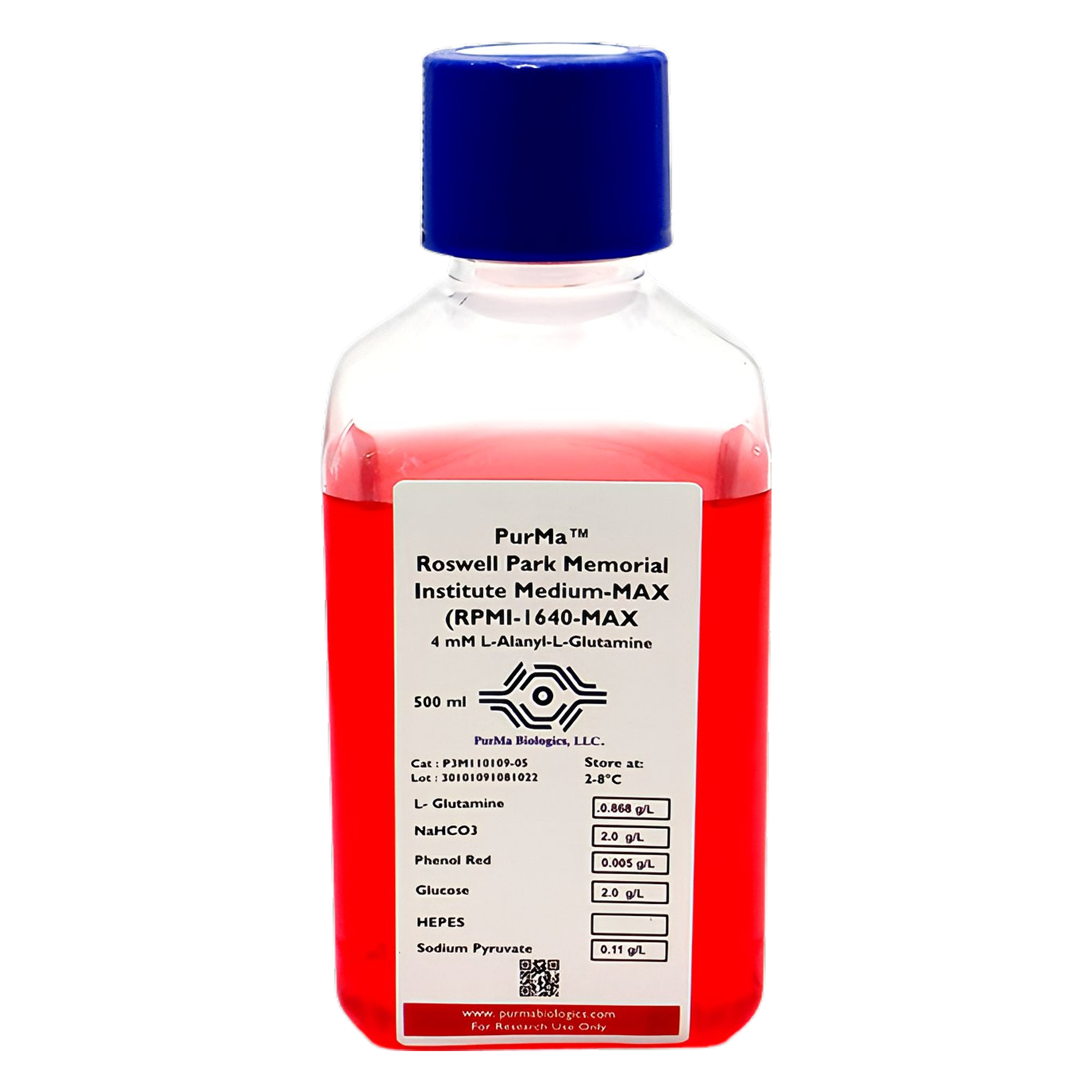 RPMI-1640-MAX cell culture medium contains L‑alanyl‑L‑glutamine